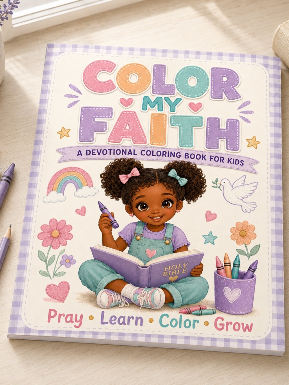 Color My Faith Kids Devotional Coloring Book Ages 4–8